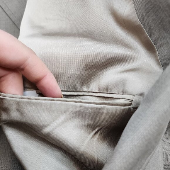 Kozelkas Mens Wear Suit Jacket Sports Coat Men 50 L Gray Gold Buttons Pockets - Picture 10 of 15